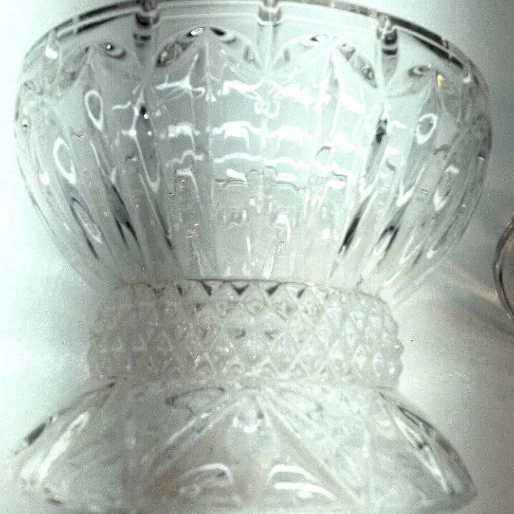 2PC Shannon Crystal OLIMPIA Creamer And Sugar Bowl w/Lid 